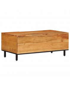 Tavolino 100x54x40 cm in Legno Massello di Acacia 2