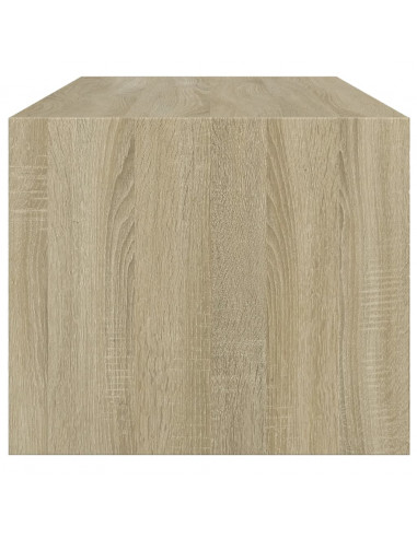 Tavolino da Salotto con Ante in Vetro Rovere Sonoma 102x50x42cm