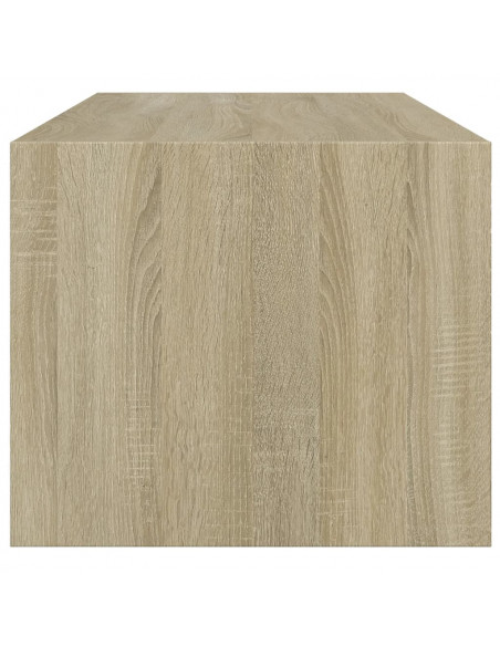 Tavolino da Salotto con Ante in Vetro Rovere Sonoma 102x50x42cm