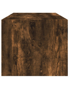 Tavolino da Salotto con Ante in Vetro Rovere Fumo 102x50x42 cm 2