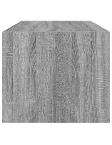 Tavolino da Salotto con Ante in Vetro Grigio Sonoma 102x50x42cm