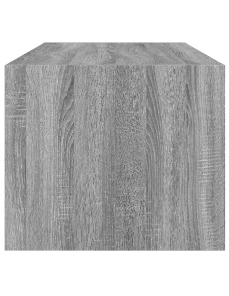 Tavolino da Salotto con Ante in Vetro Grigio Sonoma 102x50x42cm