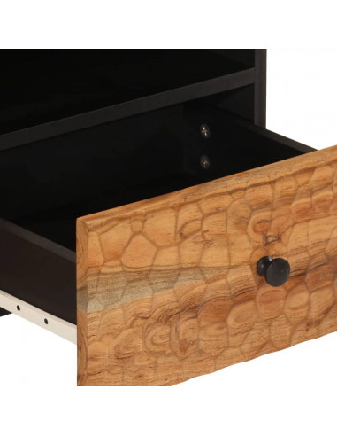 Tavolino da Salotto 80x54x40 cm in Legno Massello di Acacia