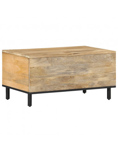 Tavolino da Salotto 80x50x40 cm Legno Massello di Mango