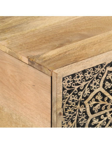 Tavolino da Salotto 80x50x40 cm Legno Massello di Mango