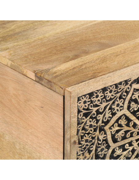 Tavolino da Salotto 80x50x40 cm Legno Massello di Mango