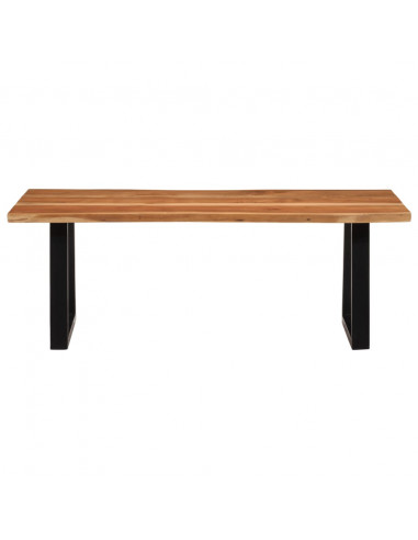 Tavolino da Salotto 110x55x40 cm in Legno Massello di Acacia