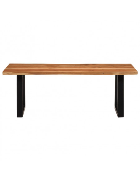 Tavolino da Salotto 110x55x40 cm in Legno Massello di Acacia