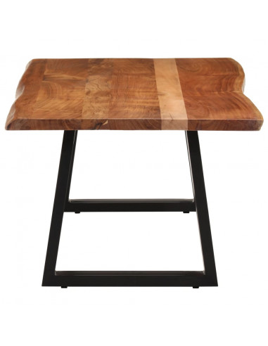 Tavolino da Salotto 110x55x40 cm in Legno Massello di Acacia