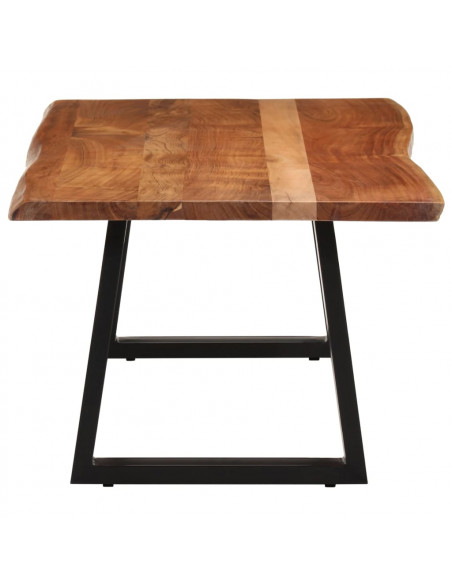 Tavolino da Salotto 110x55x40 cm in Legno Massello di Acacia