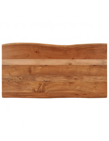 Tavolino da Salotto 110x55x40 cm in Legno Massello di Acacia