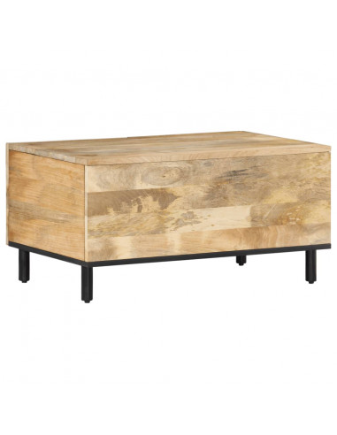 Tavolino da Salotto 80x50x40 cm Legno Massello di Mango