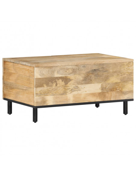 Tavolino da Salotto 80x50x40 cm Legno Massello di Mango