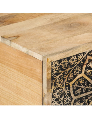 Tavolino da Salotto 80x50x40 cm Legno Massello di Mango