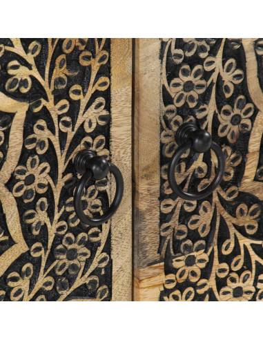 Tavolino da Salotto 80x50x40 cm Legno Massello di Mango