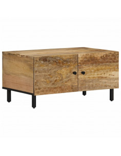 Tavolino da Salotto 80x50x40 cm Legno Massello di Mango 2