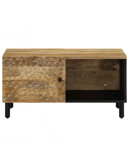 Tavolino da Salotto 80x50x40 cm Legno Massello di Mango
