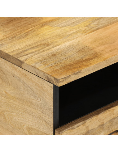 Tavolino da Salotto 80x54x40 cm in Legno Massello di Mango