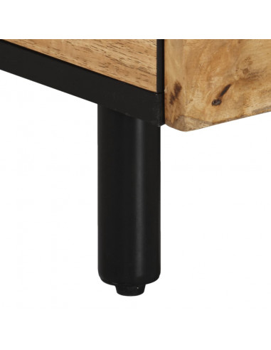 Tavolino da Salotto 80x54x40 cm in Legno Massello di Mango