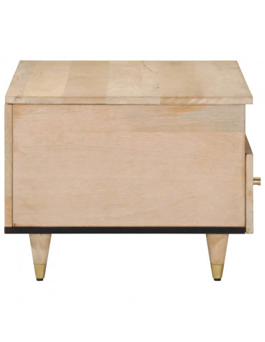 Tavolino da Salotto 80x54x40 cm in Legno Massello di Mango