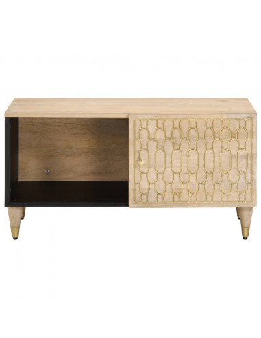 Tavolino da Salotto 80x50x40 cm Legno Massello di Mango