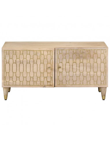 Tavolino da Salotto 80x50x40 cm Legno Massello di Mango