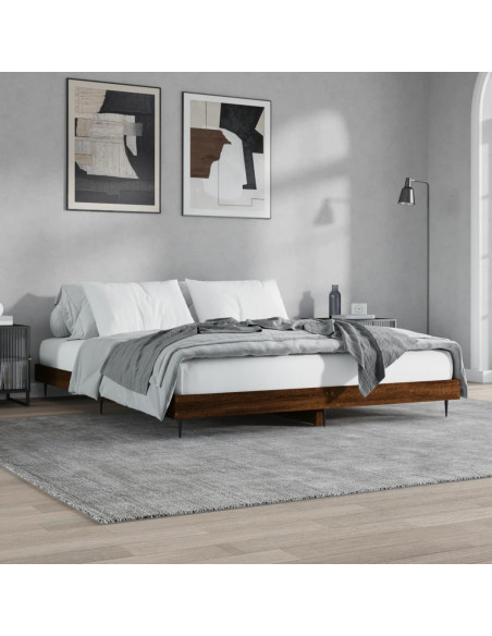 Giroletto senza Materasso Rovere Marrone 150x200 cm Truciolato