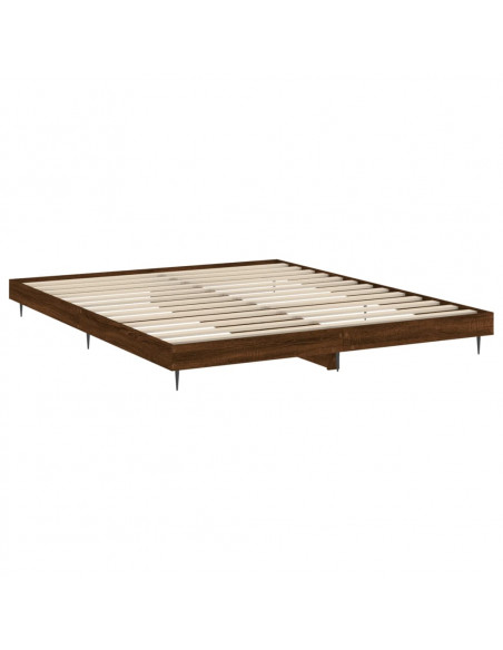 Giroletto senza Materasso Rovere Marrone 150x200 cm Truciolato