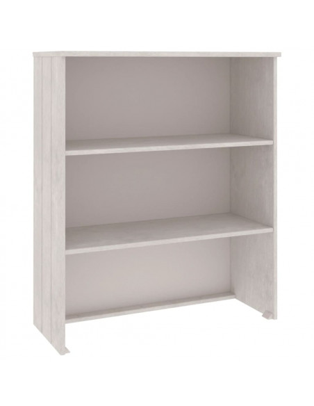 Piano Credenza HAMAR Bianco 85x35x100 cm Legno Massello di Pino