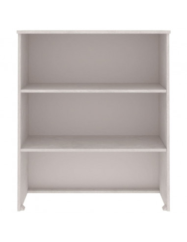 Piano Credenza HAMAR Bianco 85x35x100 cm Legno Massello di Pino