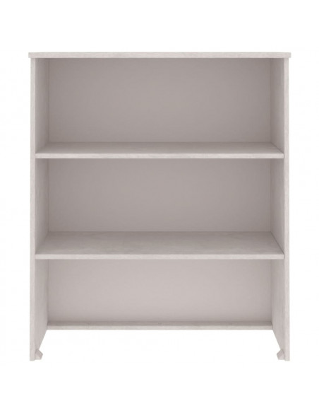 Piano Credenza HAMAR Bianco 85x35x100 cm Legno Massello di Pino