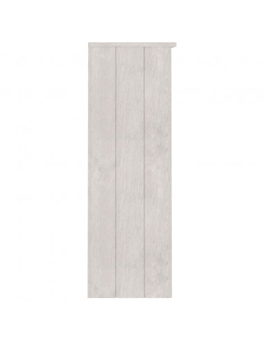 Piano Credenza HAMAR Bianco 85x35x100 cm Legno Massello di Pino