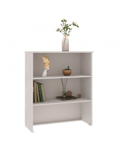 Piano Credenza HAMAR Bianco 85x35x100 cm Legno Massello di Pino