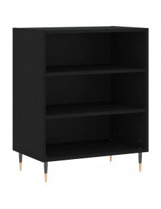 Credenza Nera 57x35x70 cm in Legno Multistrato 2