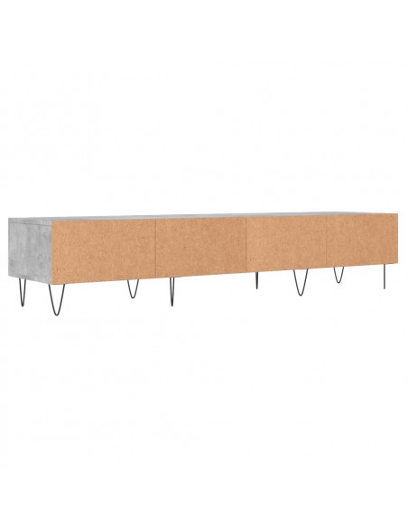 Mobile Porta TV Grigio Cemento 150x36x30 cm Legno Multistrato