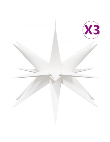 Luci di Natale con LED 3 pz Pieghevoli Bianche 43 cm