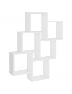 Scaffale a Parete Bianco 90x16x78 cm in Multistrato 2