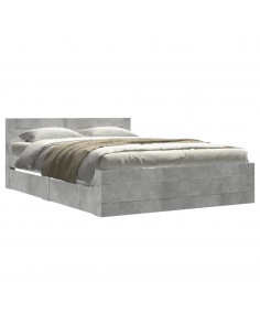 Giroletto Testiera Grigio Cemento 140x200 cm Legno Multistrato 2