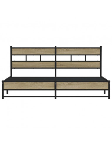 Giroletto senza Materaso in Metallo Rovere Sonoma 193x203 cm