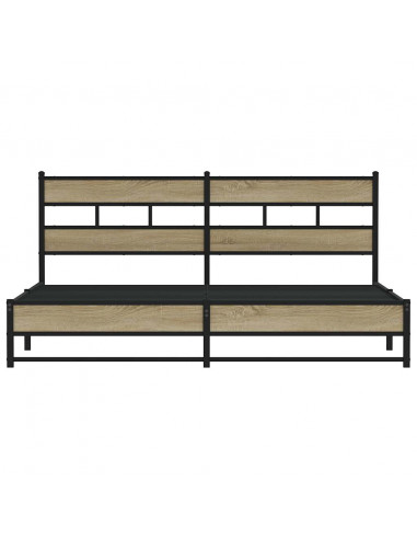 Giroletto senza Materaso in Metallo Rovere Sonoma 183x213 cm