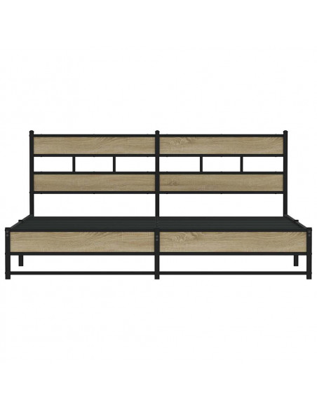 Giroletto senza Materaso in Metallo Rovere Sonoma 183x213 cm
