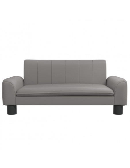 Divano per Bambini Grigio 70x45x30 cm in Similpelle