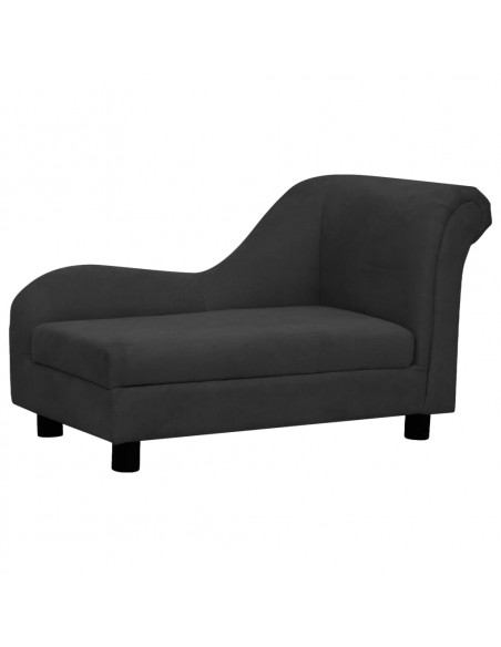 Divano per Cani con Cuscino Nero 83x44x44 cm in Peluche