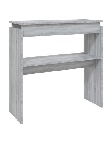 Tavolino Consolle Grigio Sonoma 80x30x80 cm Legno Multistrato