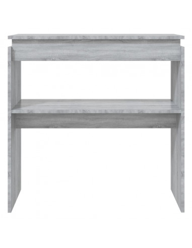 Tavolino Consolle Grigio Sonoma 80x30x80 cm Legno Multistrato