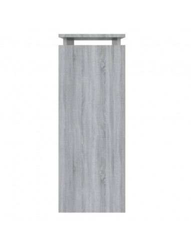 Tavolino Consolle Grigio Sonoma 80x30x80 cm Legno Multistrato