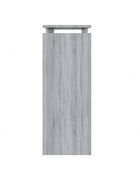 Tavolino Consolle Grigio Sonoma 80x30x80 cm Legno Multistrato