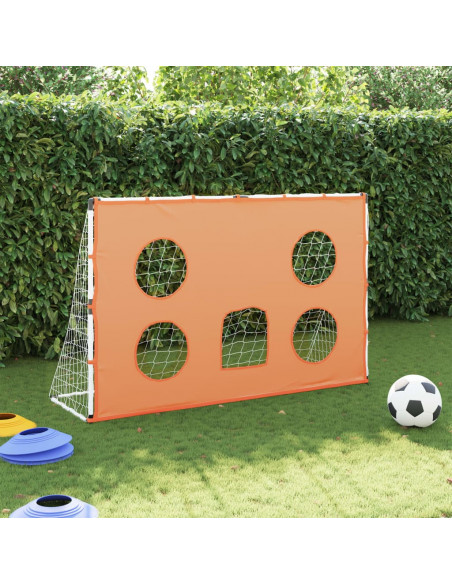 Porta Calcio Bambini Tappeto Bersagli e Pallone 182x62x118 cm
