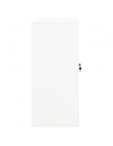 Armadio per Ufficio Bianco 90x40x90 cm in Acciaio