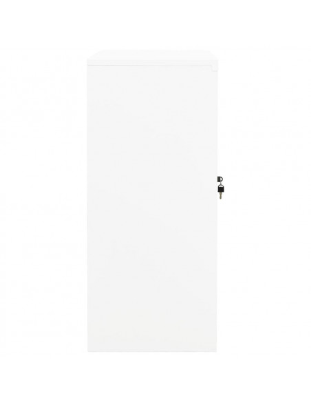 Armadio per Ufficio Bianco 90x40x90 cm in Acciaio